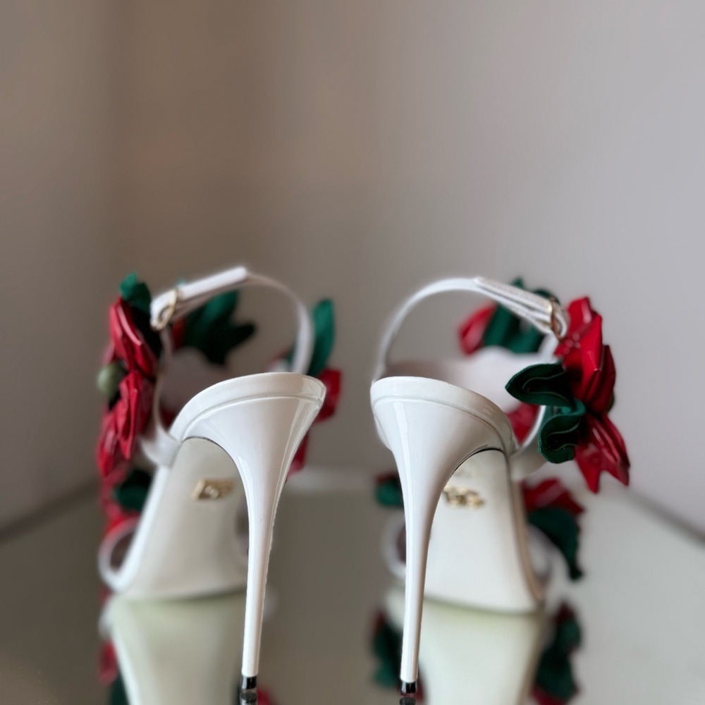 Like new DOLCE & GABBANA Floral Detail High-Heel Sandals $2,495 38.5 - Picture 13 of 14